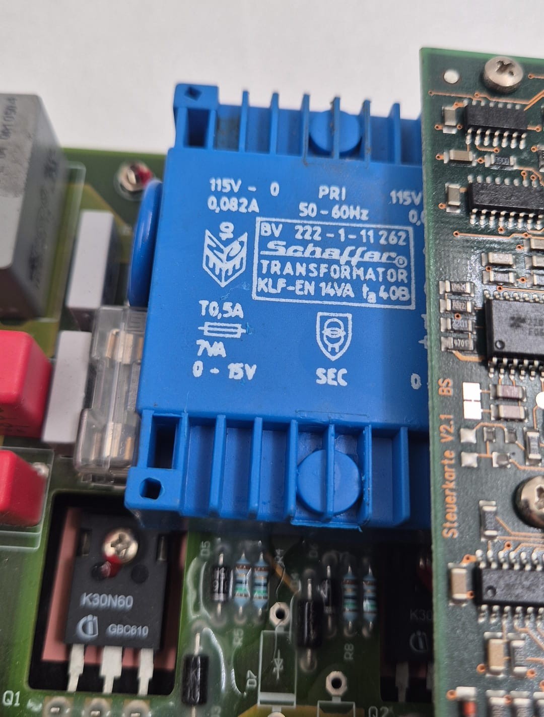WEBER SONOPOWER WU 1500 SP 25 relay and heatsink detail
