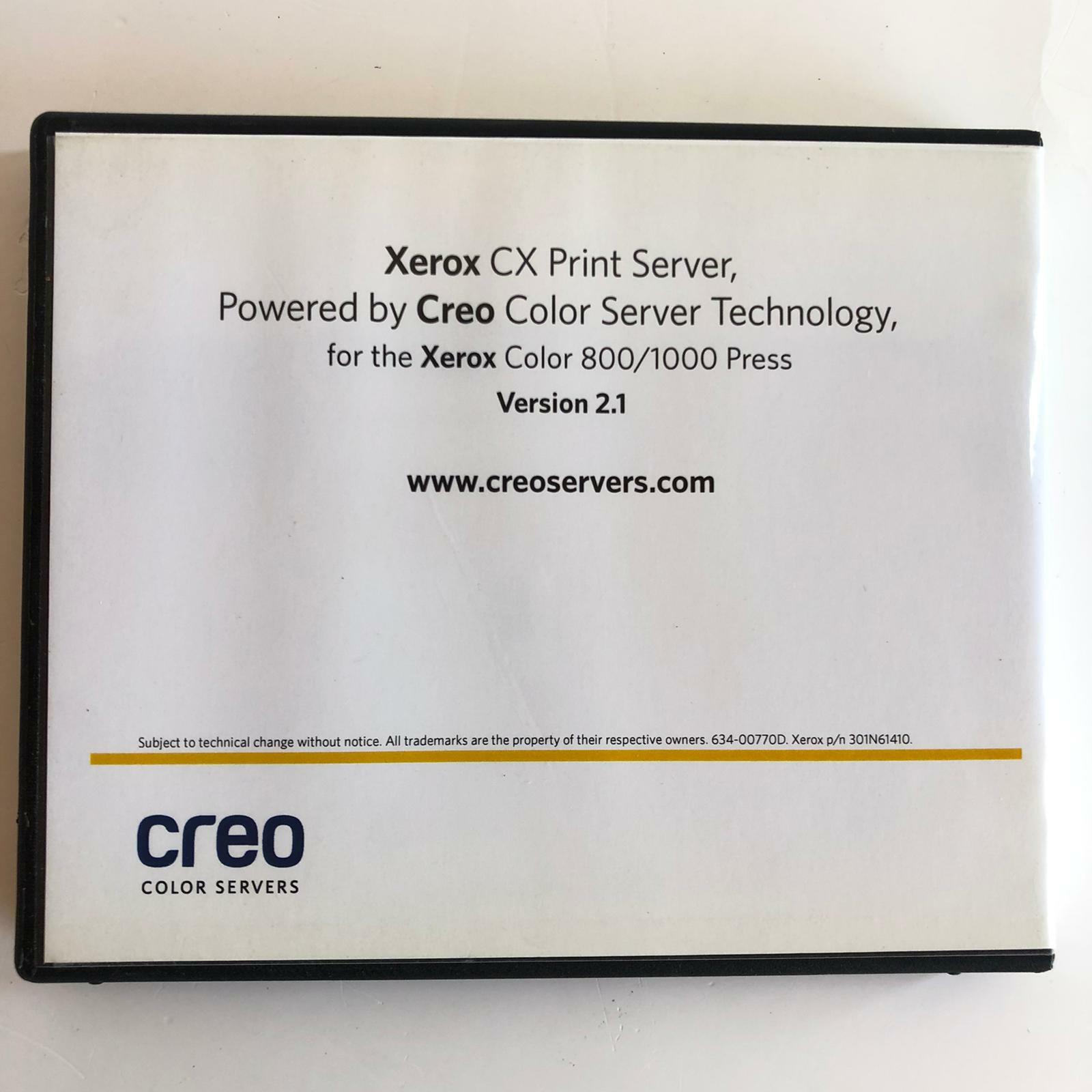 Xerox CX Print Server Creo Color 800/1000 Press Version 2.1 Mac/OS