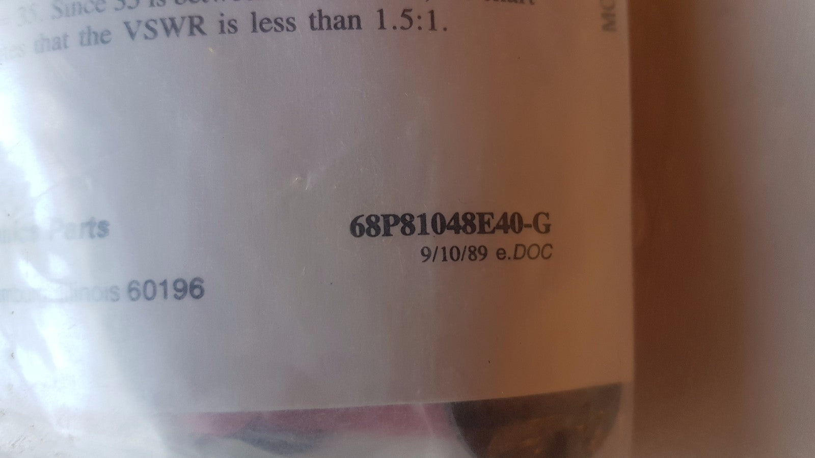 Motorola Mobile Radio Antenna Haf9067a 55128 806 900 Mhz Rra 4900c 4909c 4910b