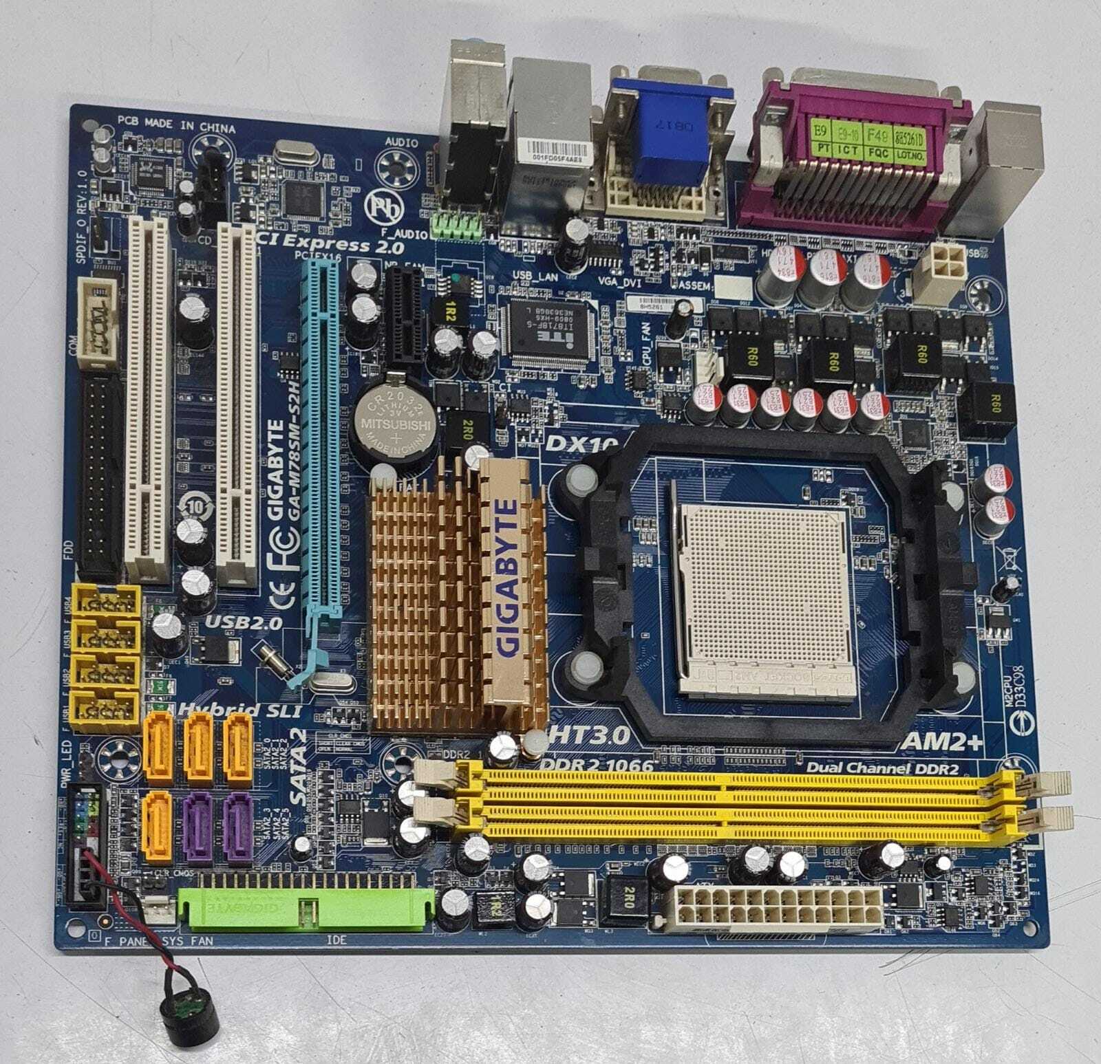 GIGABYTE GA-M78SM-S2H AMD Motherboard AM2+ USB2.0 DDR2