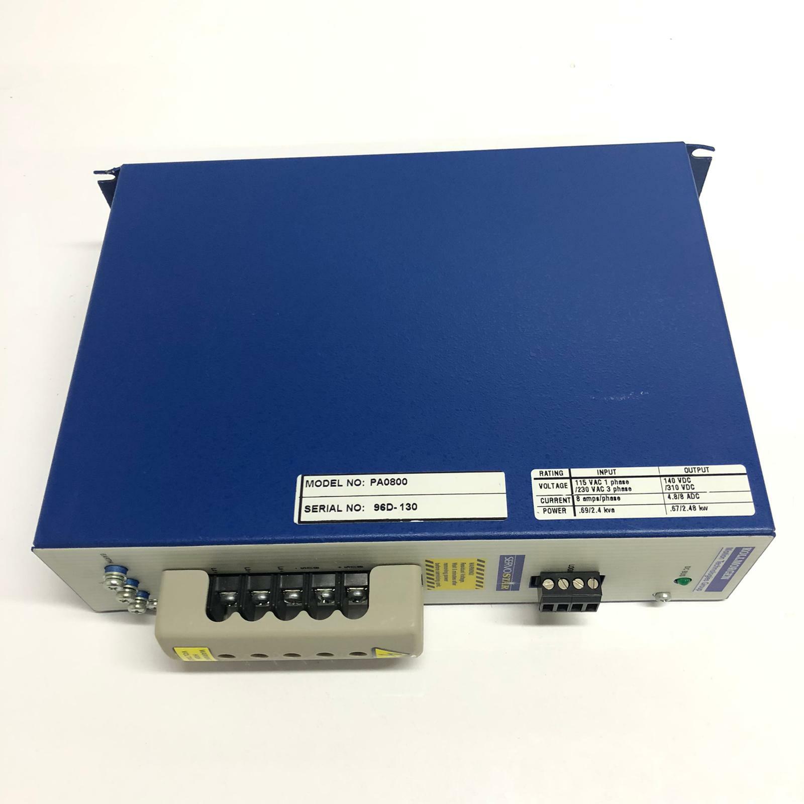 Kollmorgen Motion Technologies Group PA0800 Servostar Power Supply Input 2.4 kva