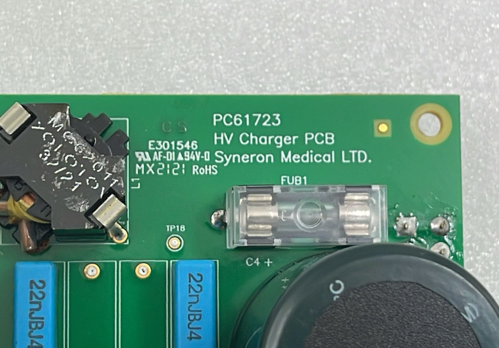 Syneron Candela PC61723 PCB rear solder side view