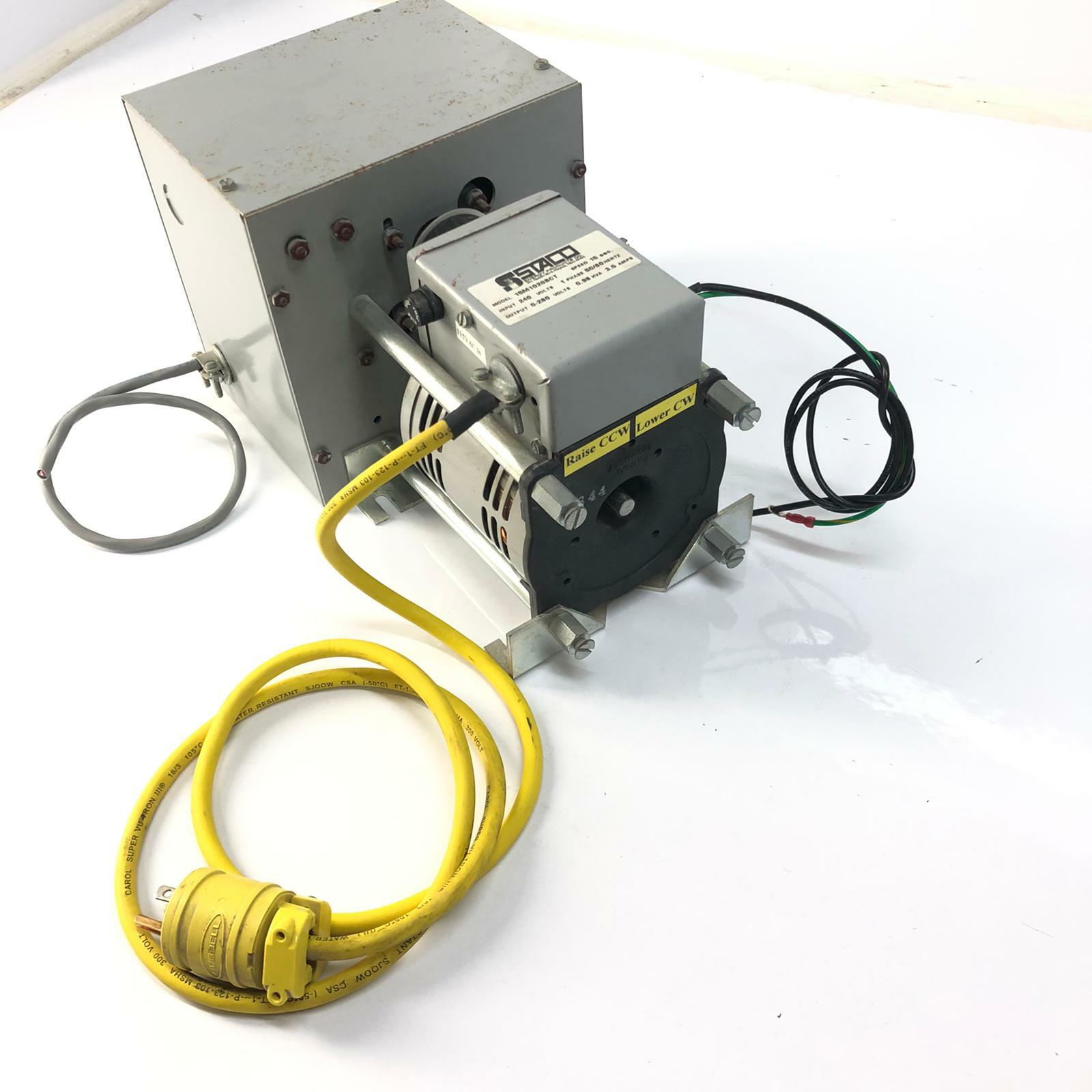 Staco Energy Variable Transformers 1020CBT 120/240VAC Single Phase 0.98KvA 15Sec