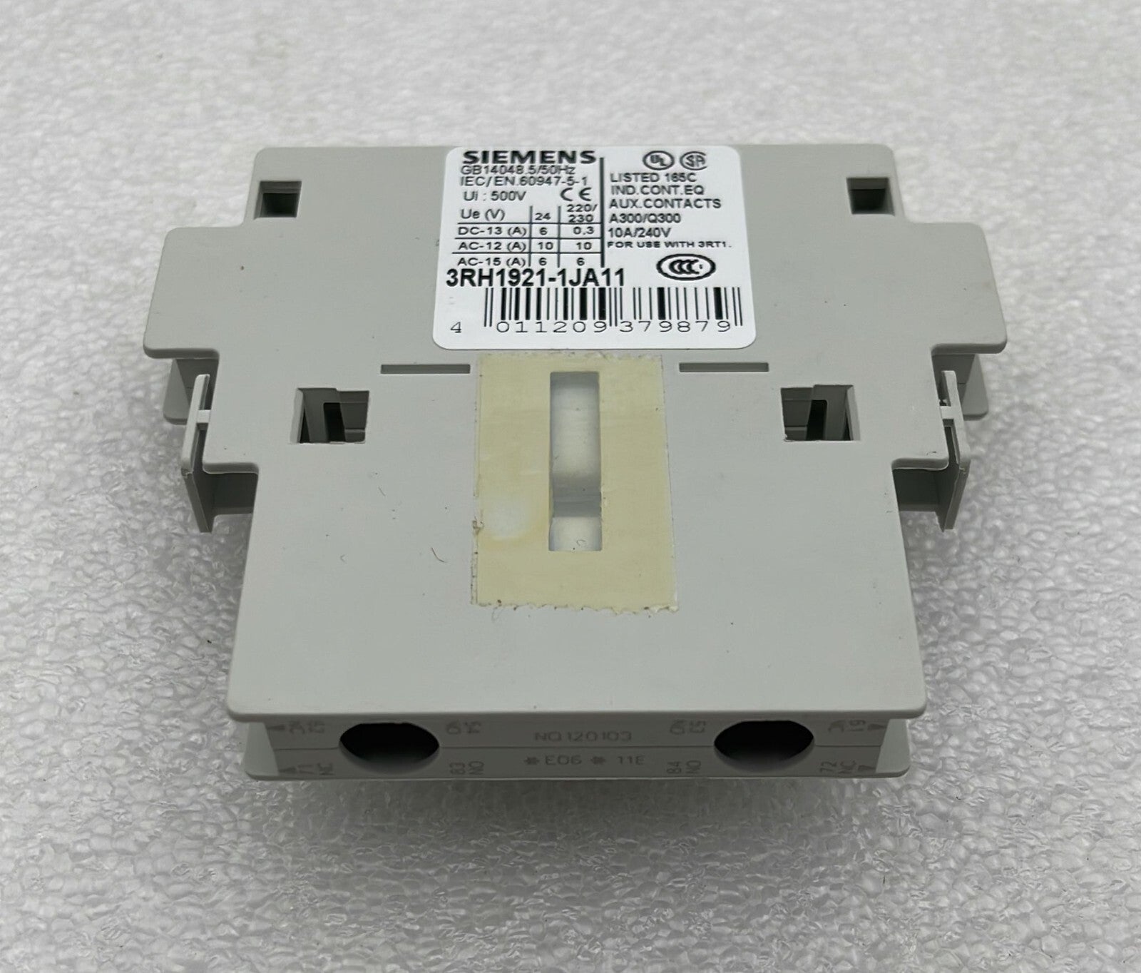 [LOT OF 5] NEW - Siemens 3RH1921-1JA11 Auxiliary switch block 1NO + 1NC