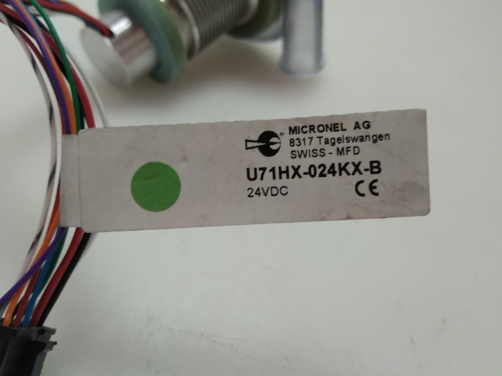 Micronel U71HX-024KX-B 24V blower label and wiring detail
