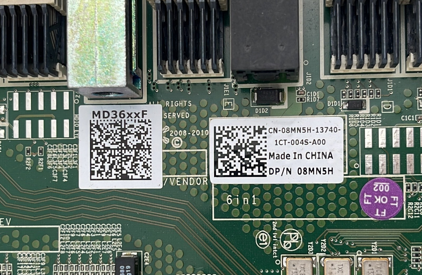 Dell MD36xxF Controller Card Module W/ Lexar 8GB 133x speed
