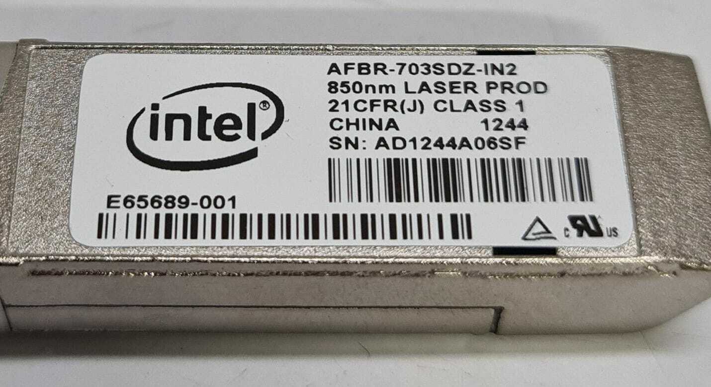 [LOT OF 4] Intel AFBR-703SDZ-IN2 850nm SFP+ 10G E65689-001 Transceiver Module
