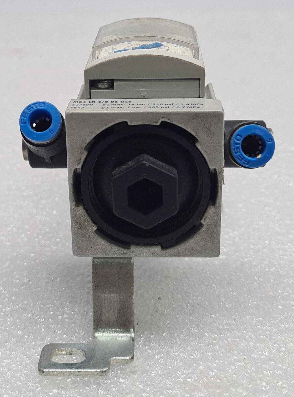 FESTO MS4-LR-1/8-D6-UL1 527690 F643 381 034 F6 Air Pressure Regulator W/ Bracket