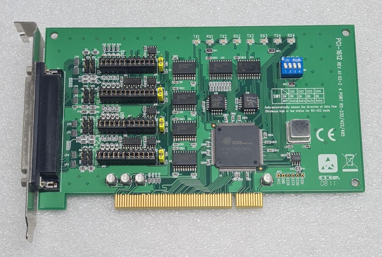 Advantech PCI-1612 REV A1 02-2 4-Port RS-232/422/485 Communication Data...