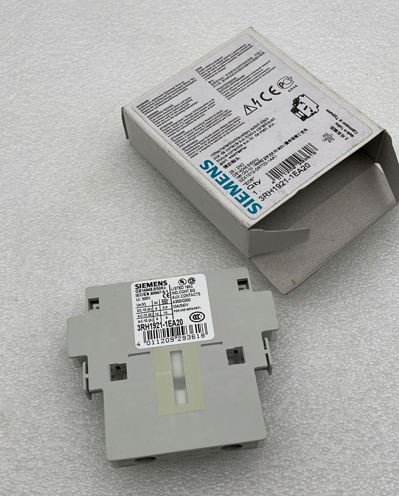 [LOT OF 6] Siemens 3RH1921-1EA20 Auxiliary switch block