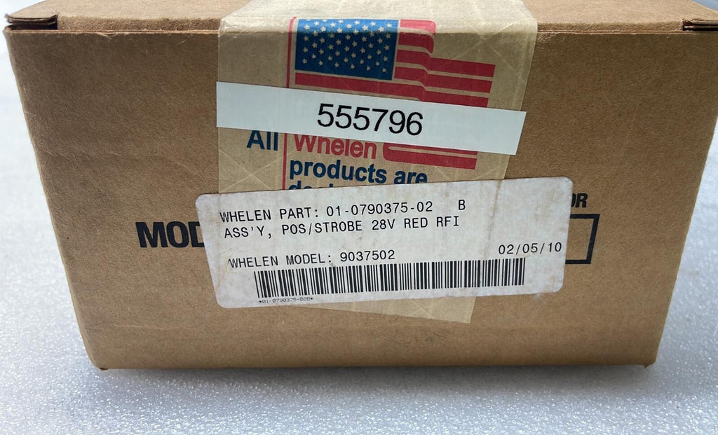 NEW- WHELEN 9037502 01-0790375-02 RED LIGHT WING TIP POSITION STROBE 28V RED RFI