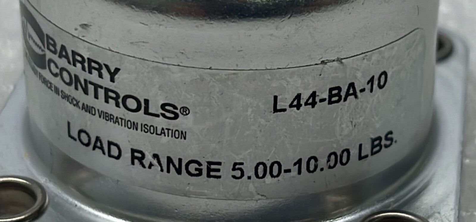 Barry Controls Mounts L44-BA-10 LOAD RANGE 5.00-10.00 LBS