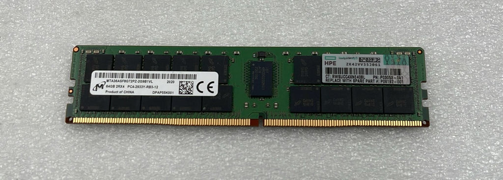 Micron 64GB 2Rx4 PC4-2933Y MTA36ASF8G72PZ-2G9B1VL Server Memory RAM