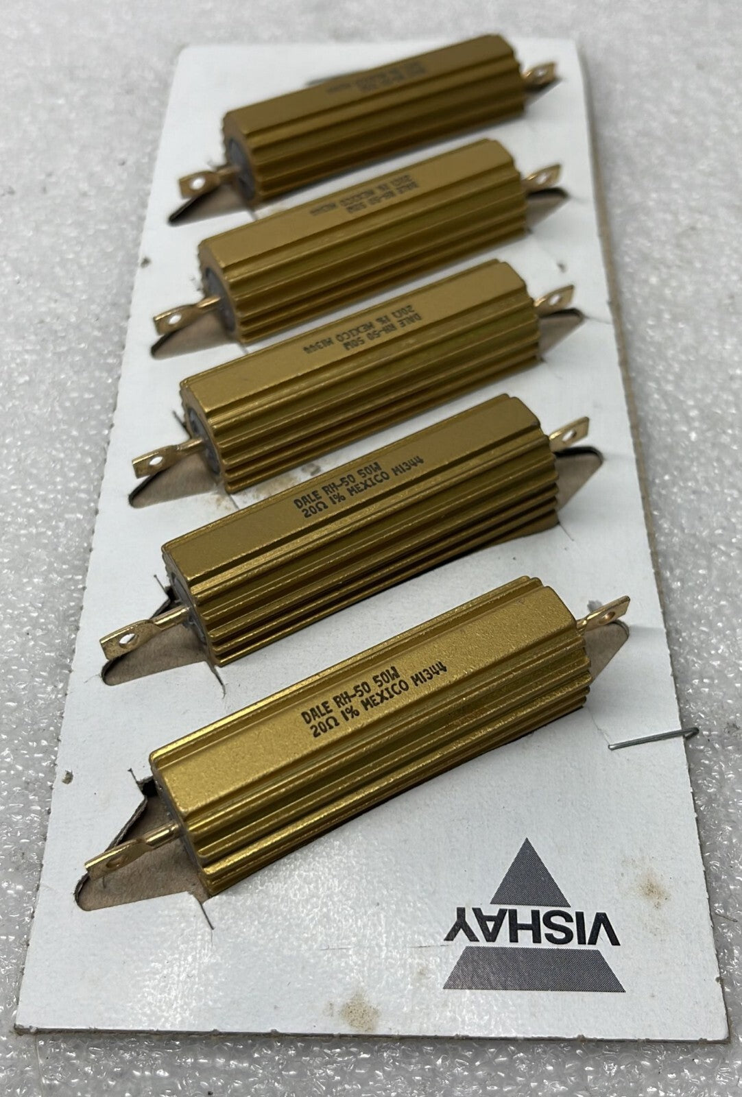 NEW - [LOT OF 5] VISHAY RH05010R00FE02 DALE RH WIREWOUND RESISTOR 20ohm 50W