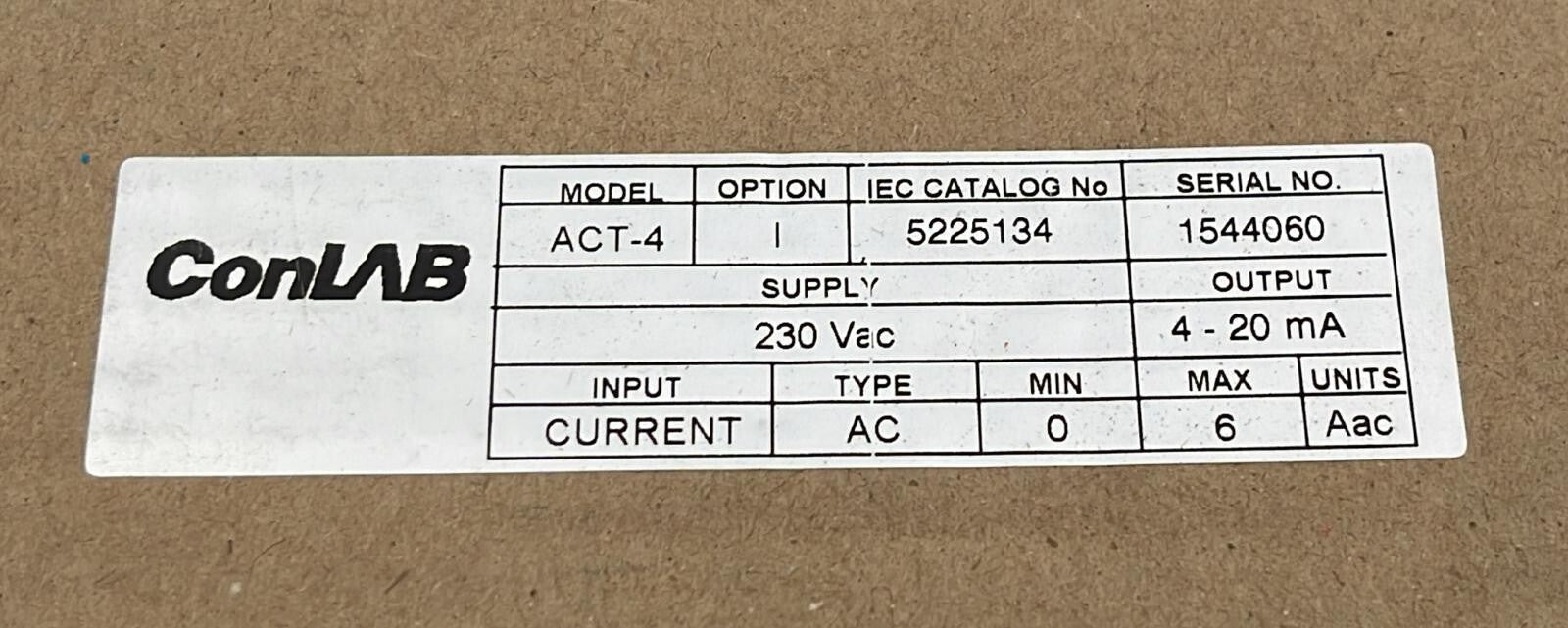 NEW - ConLAB ACT-4 Isolated AC Transmitter 230V