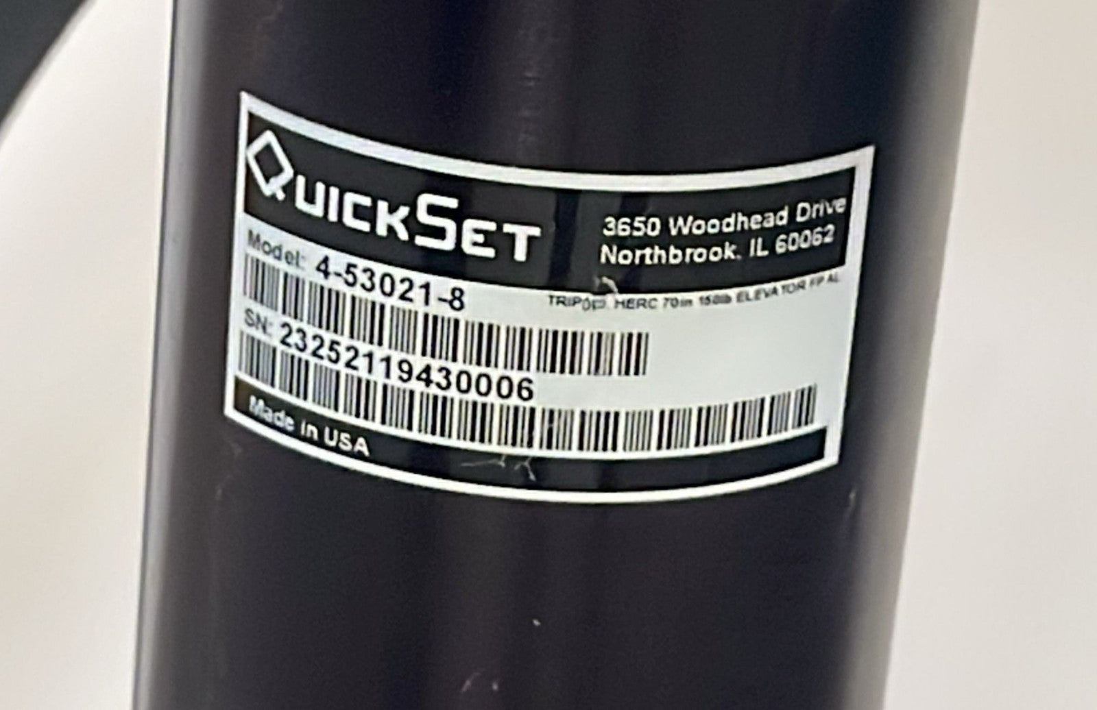 Moog Quick Set 4-53021-8 Hercules Surveying Tripod **AS IS