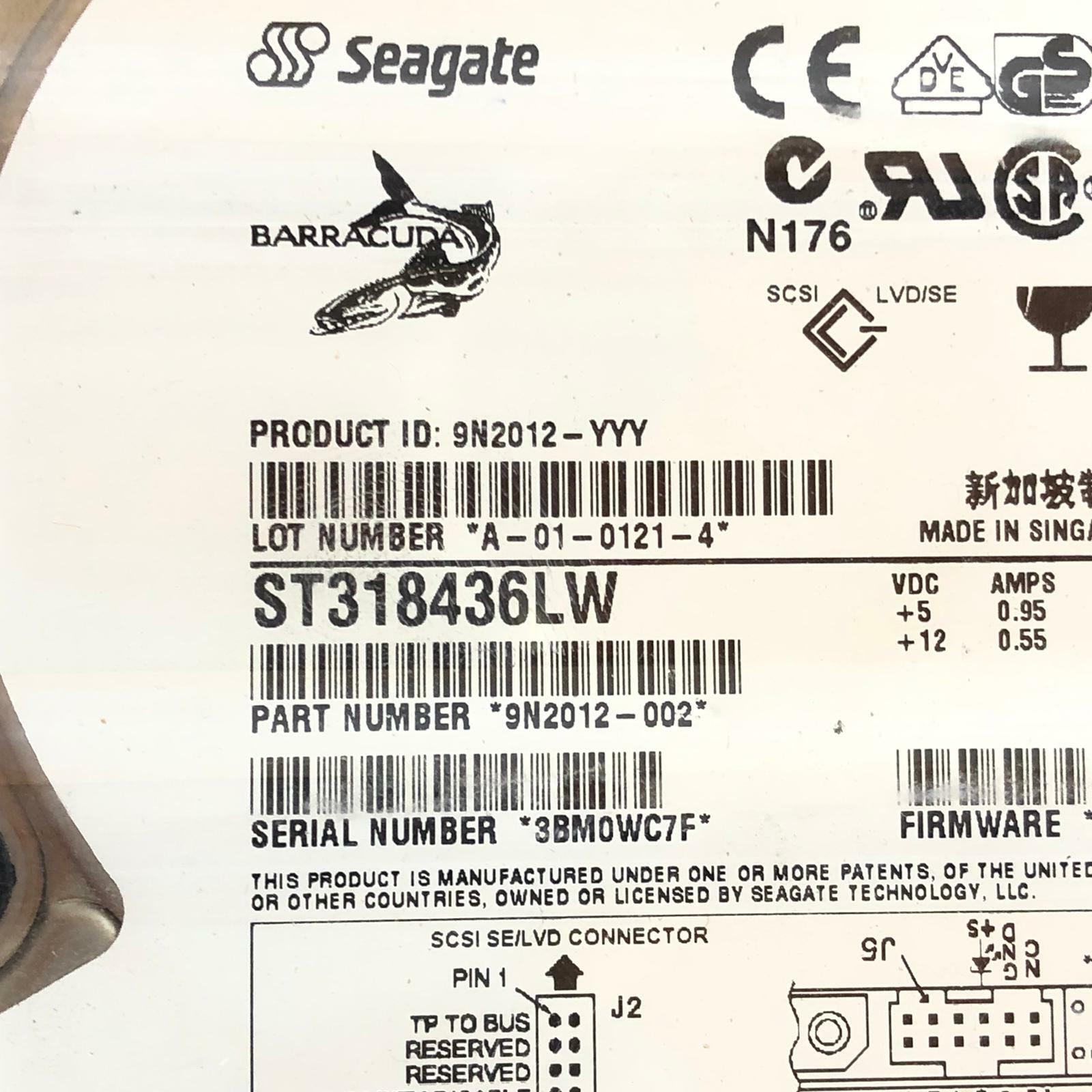 Seagate Barracuda 18XL 18.37GB Internal 7200RPM 3.5" ST318436LW HDD