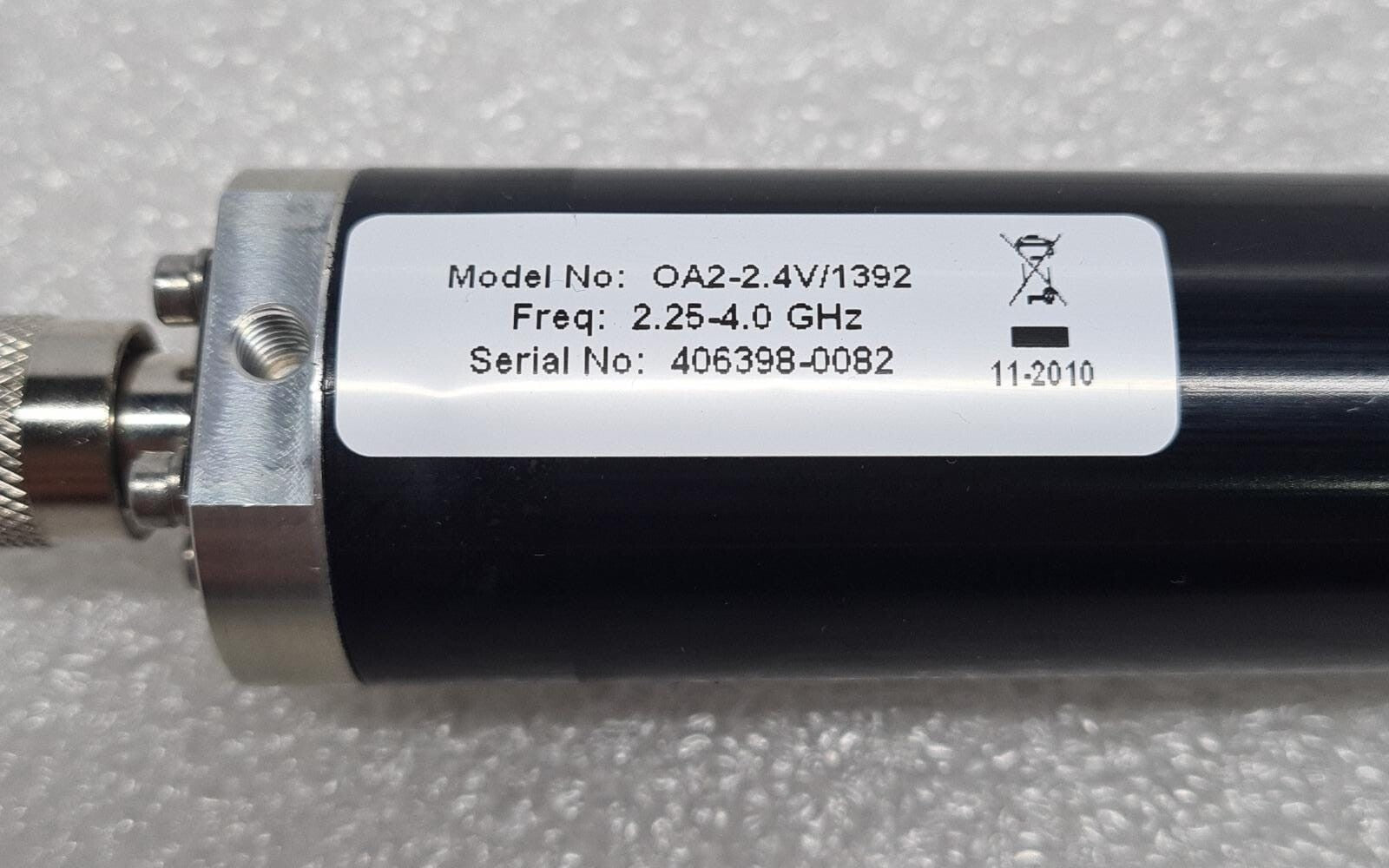 Cobham OA2-2.4V/1392 Freq 2.25-4.0 GHz 2DBI Omni Directional Wide Antenna