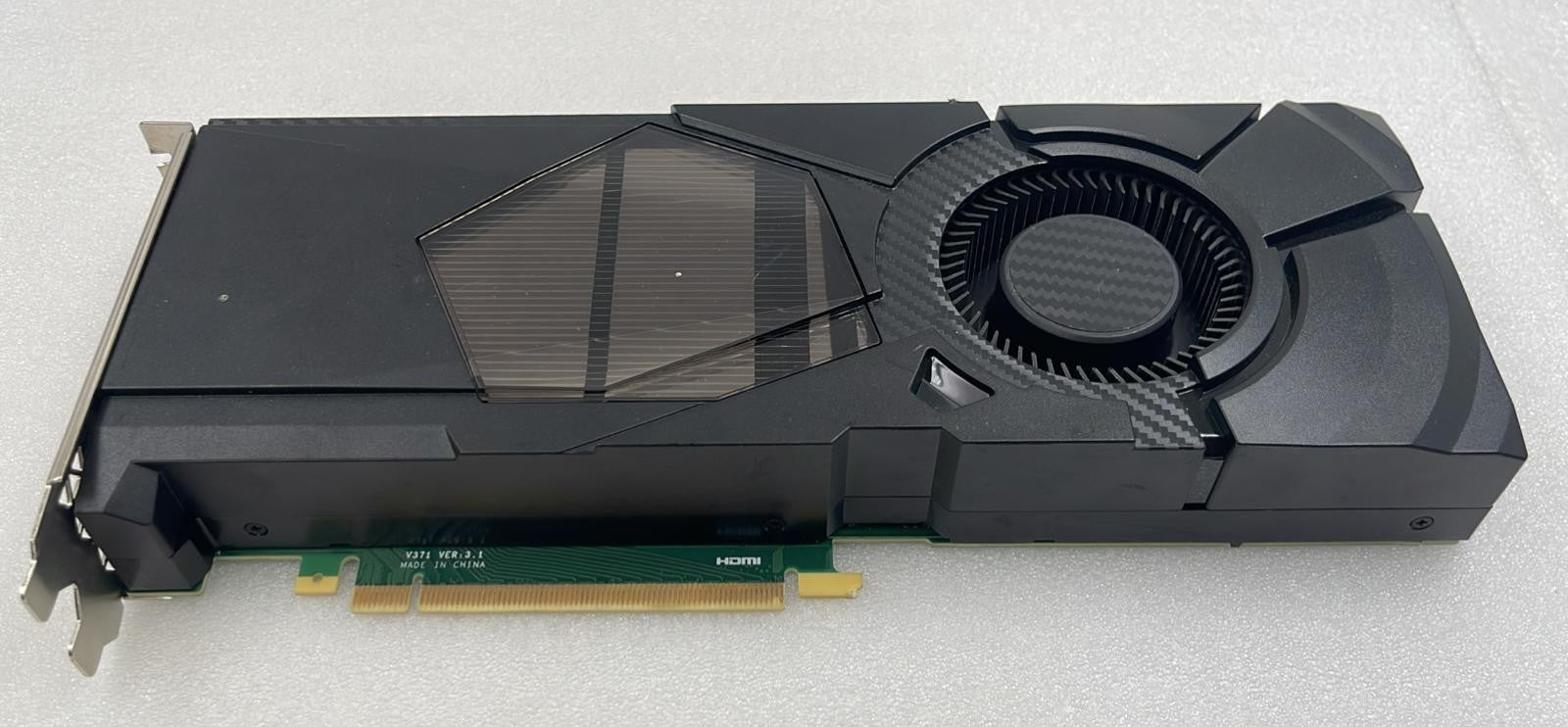 NVIDIA RTX 2080 Ti graphics card angled top view