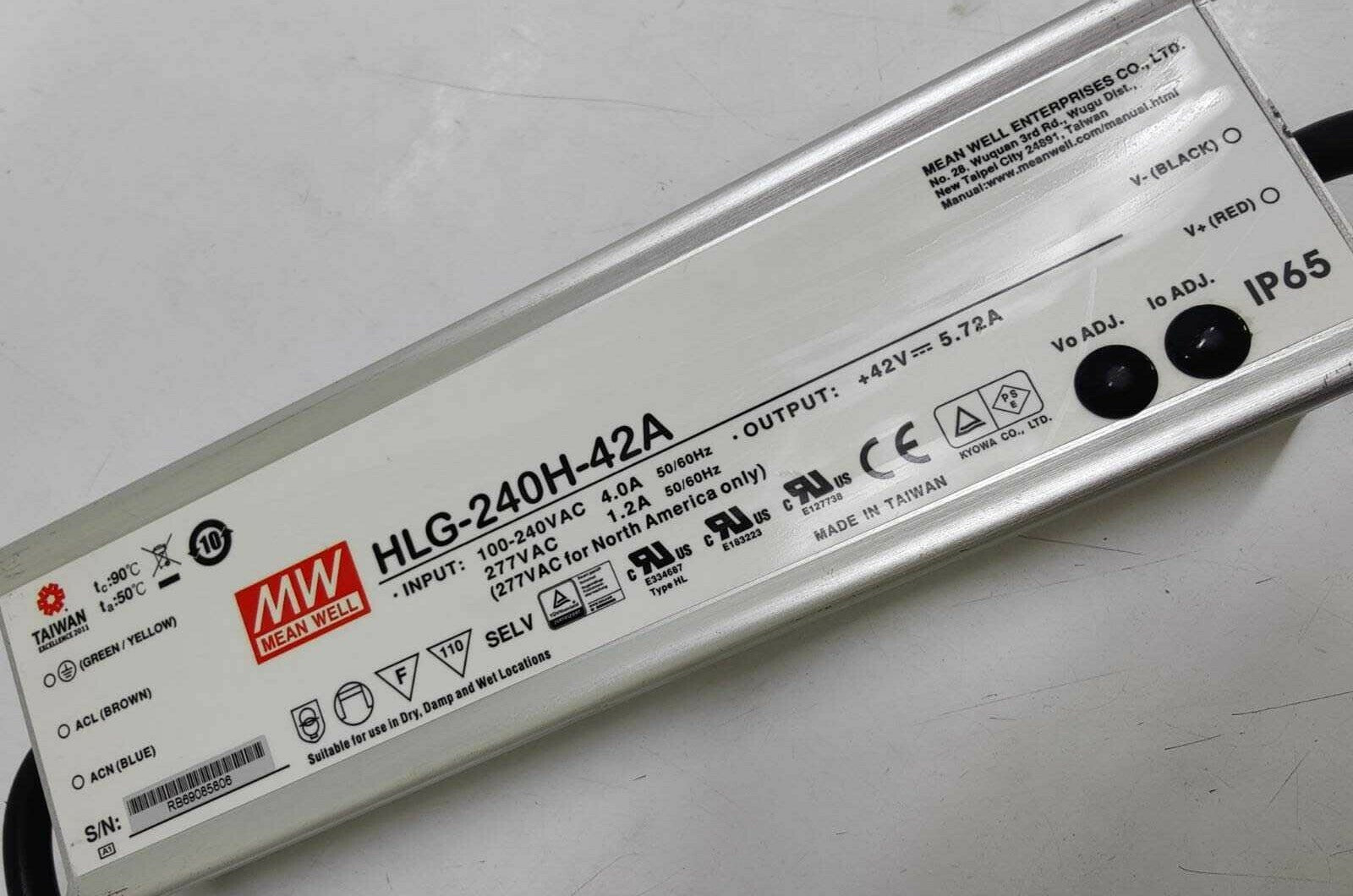 Mean Well HLG-240H-42A 240W 42V Single Output Power Supply Driver