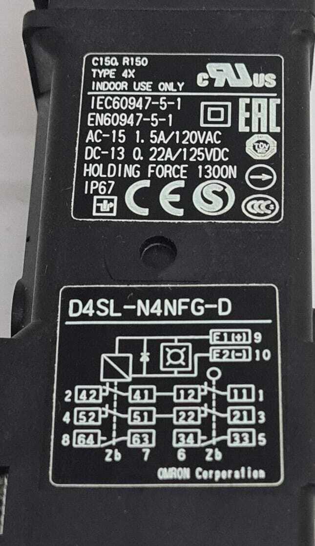 OMRON D4SL-N4NFG-D GUARD LOCK SAFETY DOOR SWITCH