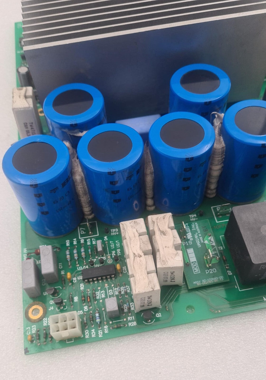 Varian Board ASSY 02-101717-00 50-101717-02 W/ Heat Sink Cooler