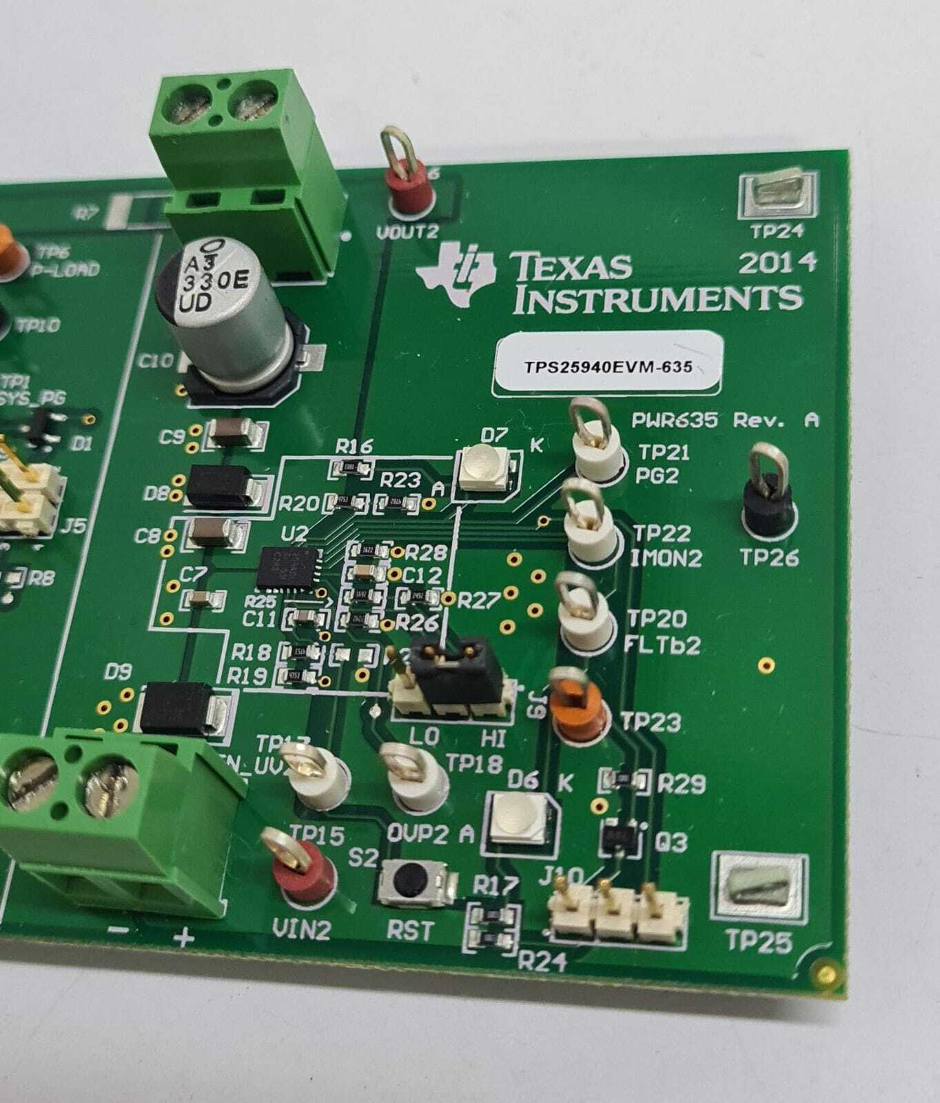 TEXAS INSTRUMENTS TPS25940EVM-635 PWR635-001 Evaluation Board