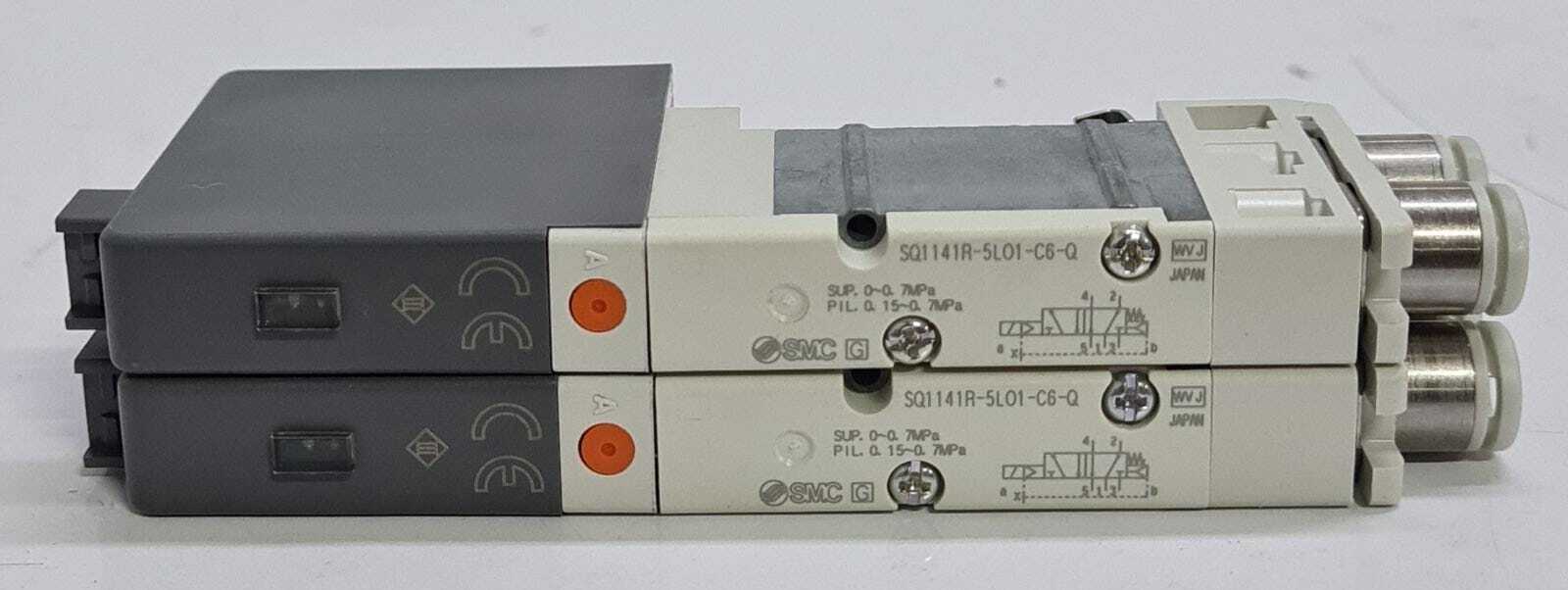 [LOT OF 2] NEW - SMC SQ1141R-5LO1-C6-Q PORT PNEUMATIC SOLENOID VALVE