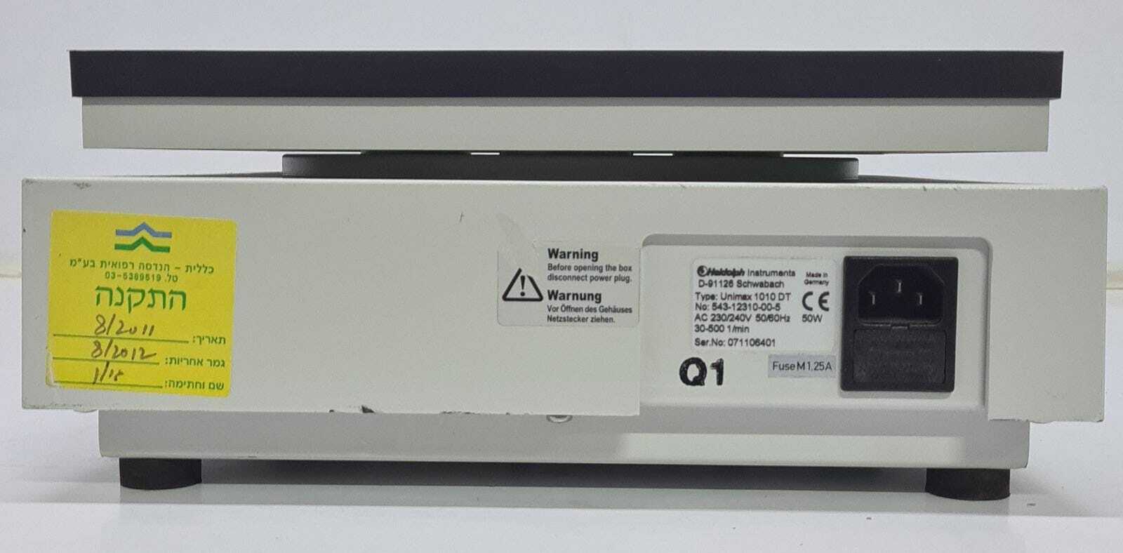 Heidolph Unimax 1010 DT Orbital Shaker Platform 500 RPM Rotator Culture Digital