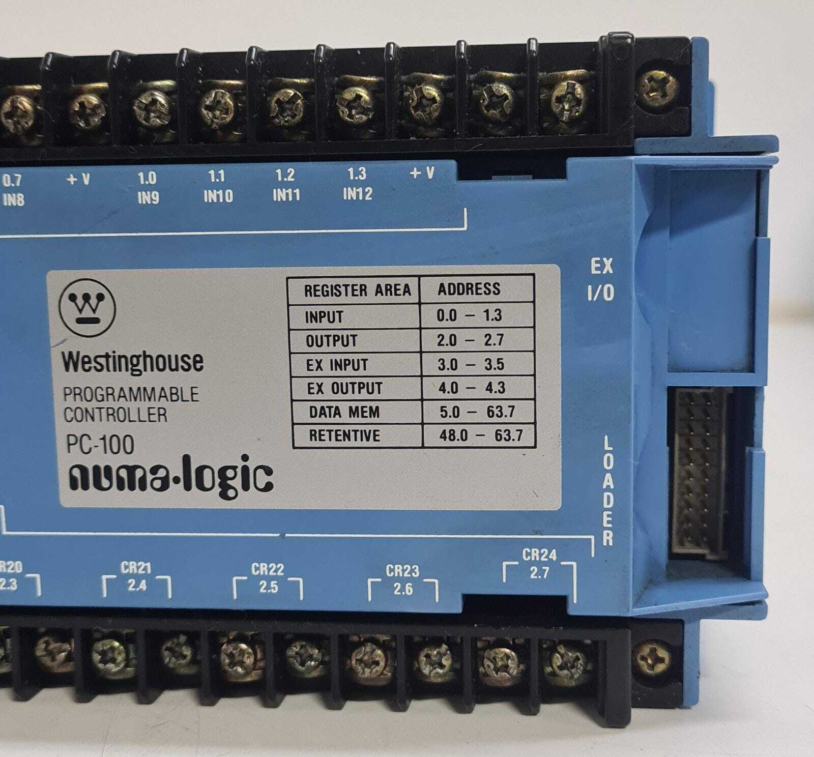 Westinghouse Numa-Logic PC 100 Programmable Controller PC-100-201 - FOR PARTS