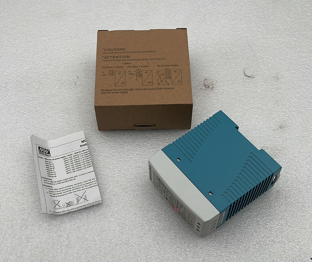 [LOT OF 5] *NEW*- Mean Well MDR-40-24 Power supply DIN rail 40-watt