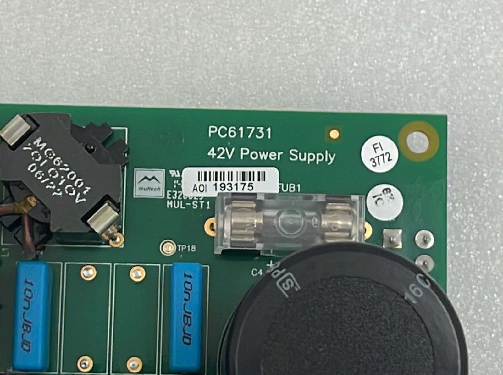 Syneron Candela PC61731 PCB rear solder side view