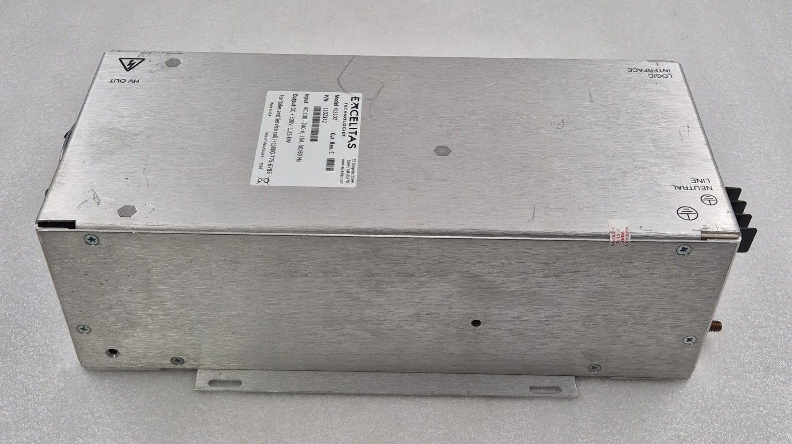 EXCELITAS Technologies XLS102 1102342 Rev E Power Supply 100-240V **AS-IS**