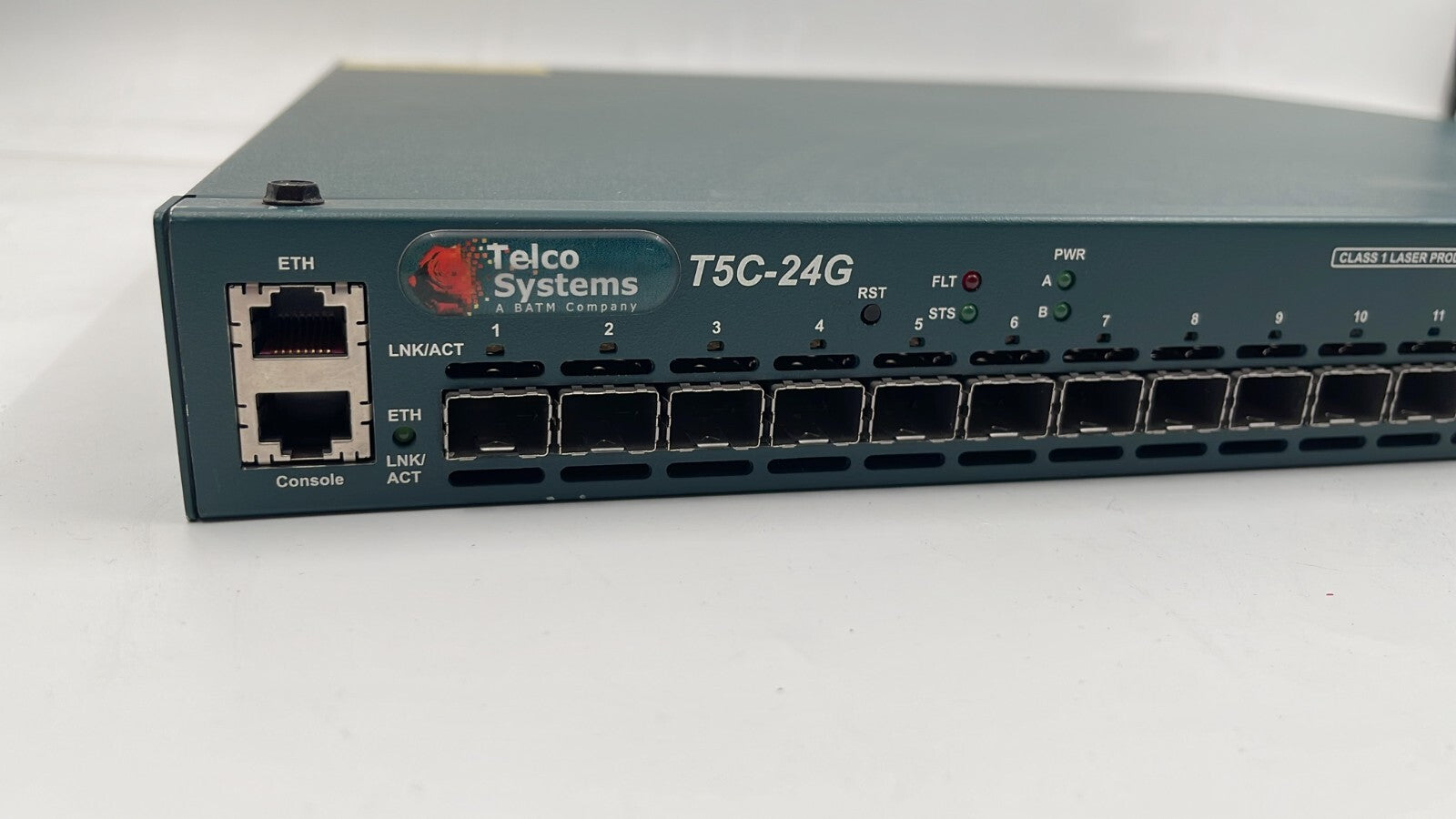 Telco Systems T5C-24G BTI-0524G-2A 24p.xGiga SFP+4x10/100/1000 & dual AC **AS IS