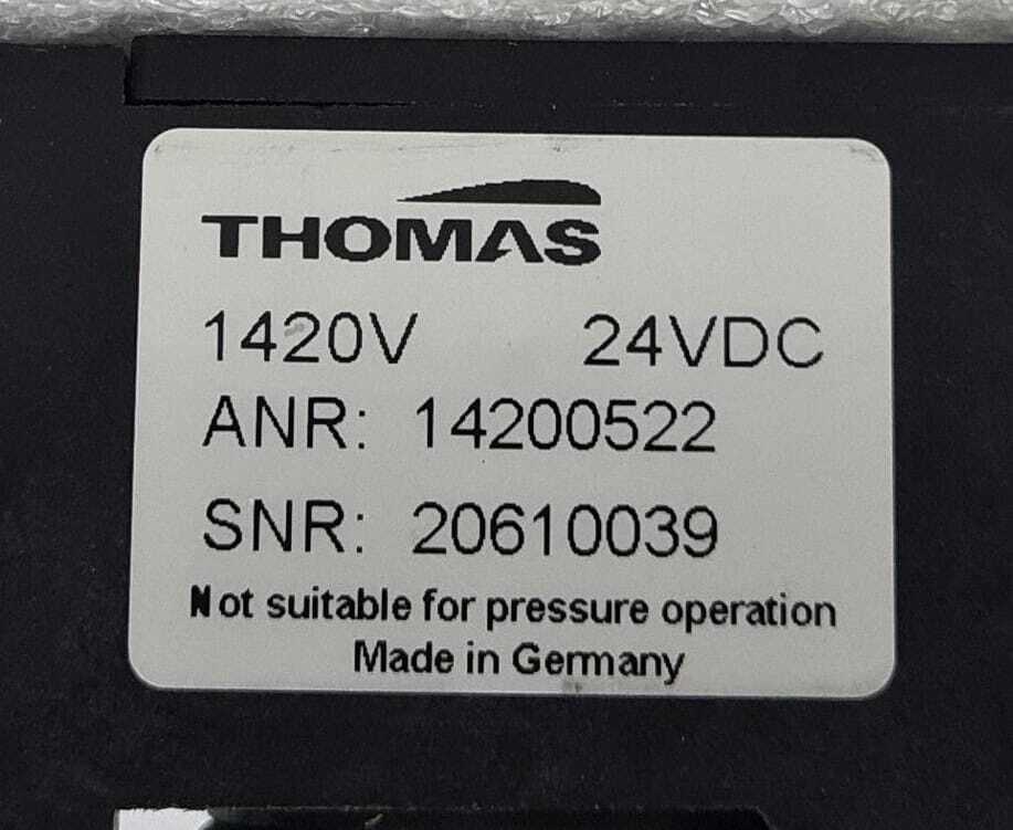 Thomas 1420V 14200522 24VDC Miniature Pump Brushless 29011615 3780 RPM