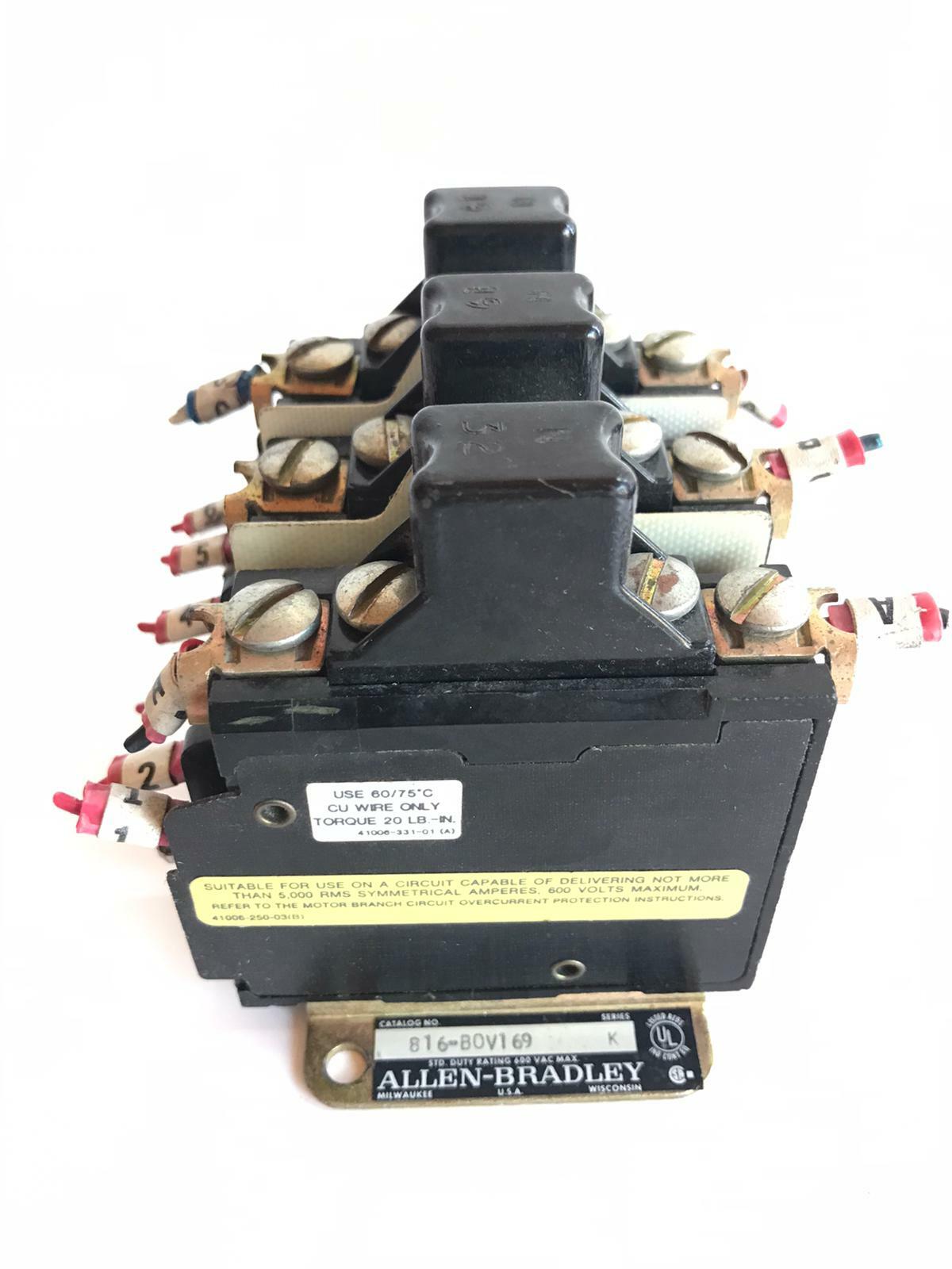 Allen-Bradley 816-B0V169 / 816-BOV169 Industrial Control System relay