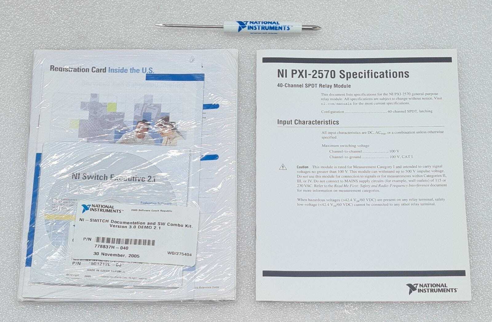 NEW - National Instruments NI PXI-2570 40 SPDT Relay Module Assembly 190308B-01