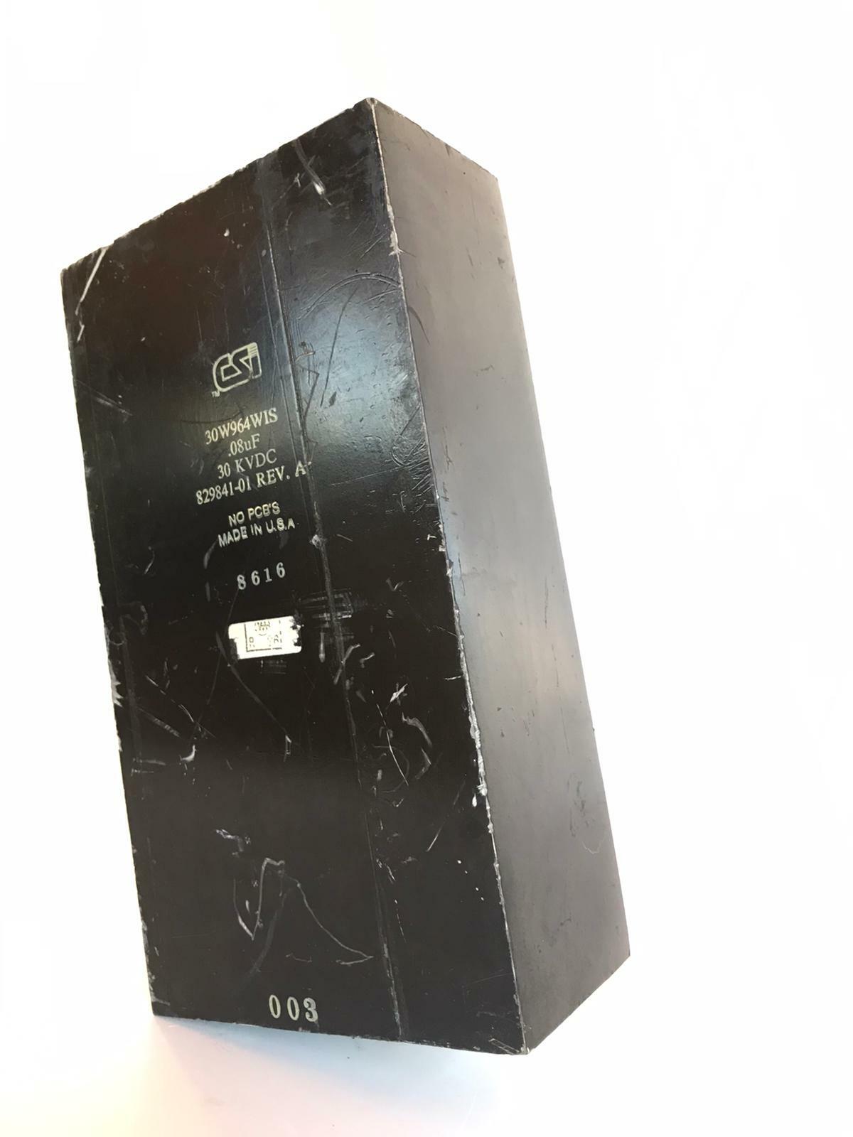 CSI Technologies 30W964WIS 0.80uF 30KVDC 829841-01 NO PCB'S Capacitor for Varian