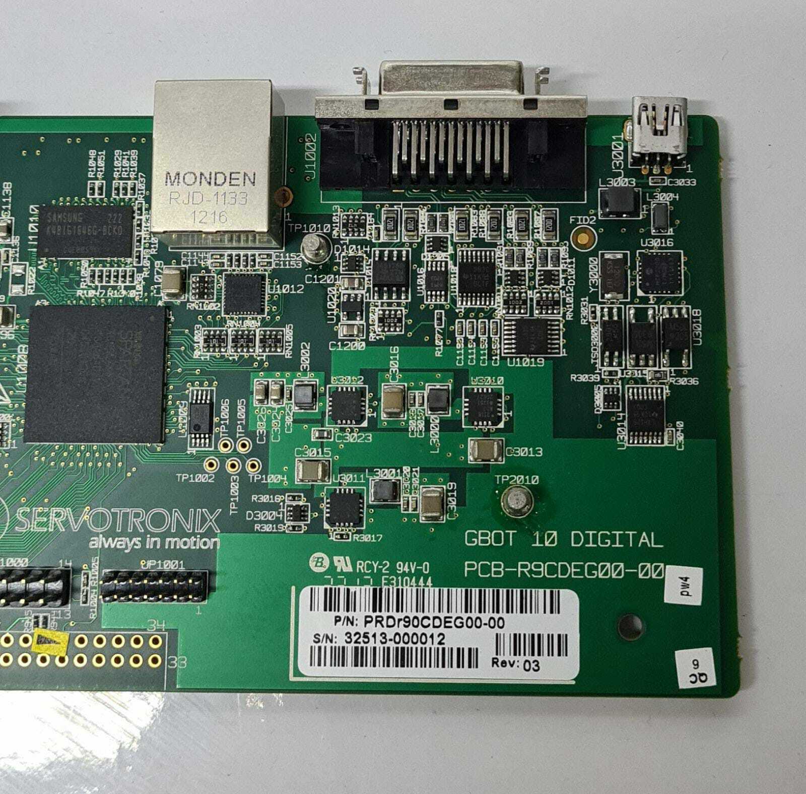 Servotronix GBOT 10 Digital PCB-R9CDEG00-00 PRDr90CDEG00-00 rev. 03