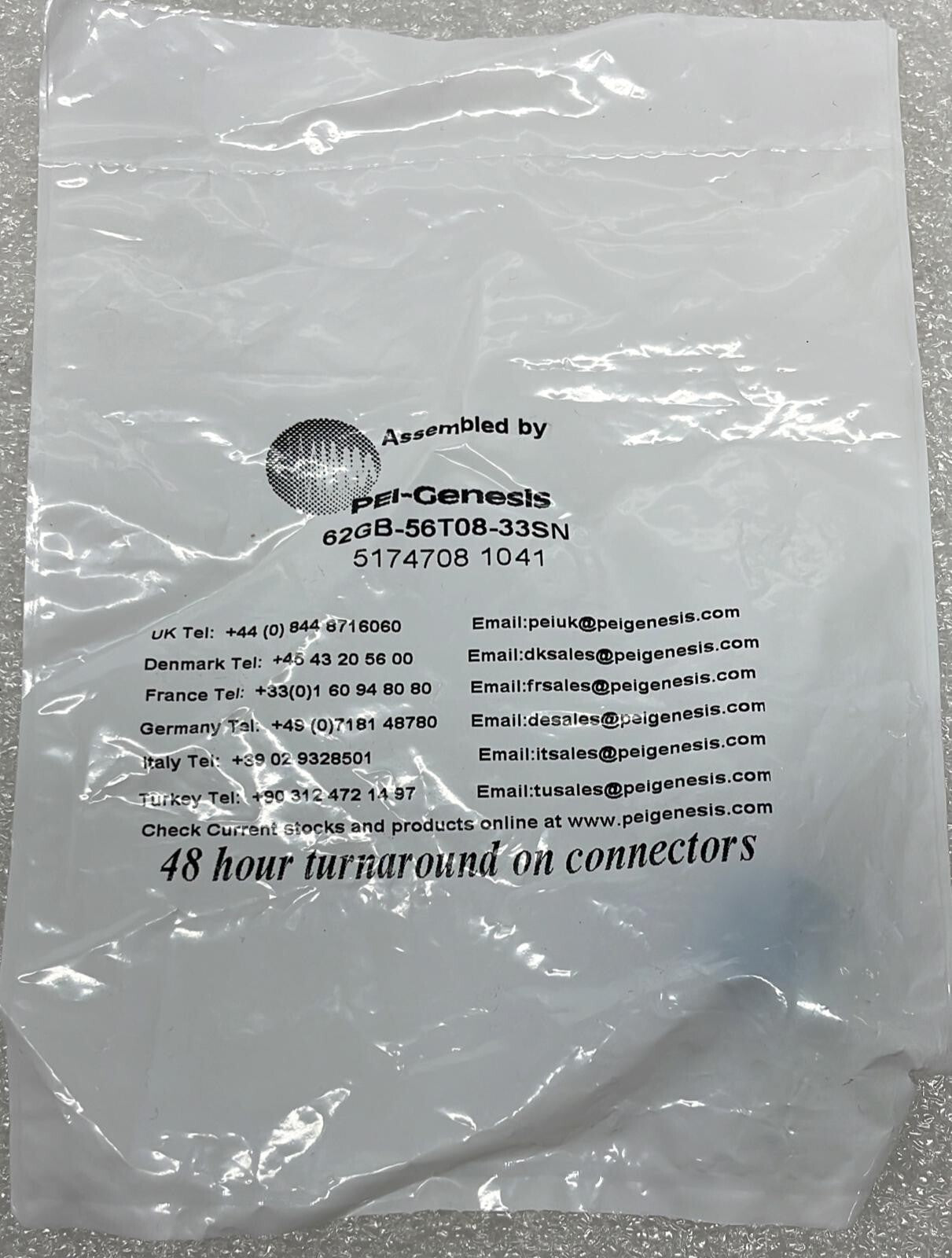 [LOT OF 13] NEW SEALED - PEI-Genesis 62GB-56T08-33SN MIL Spec Circular Connector