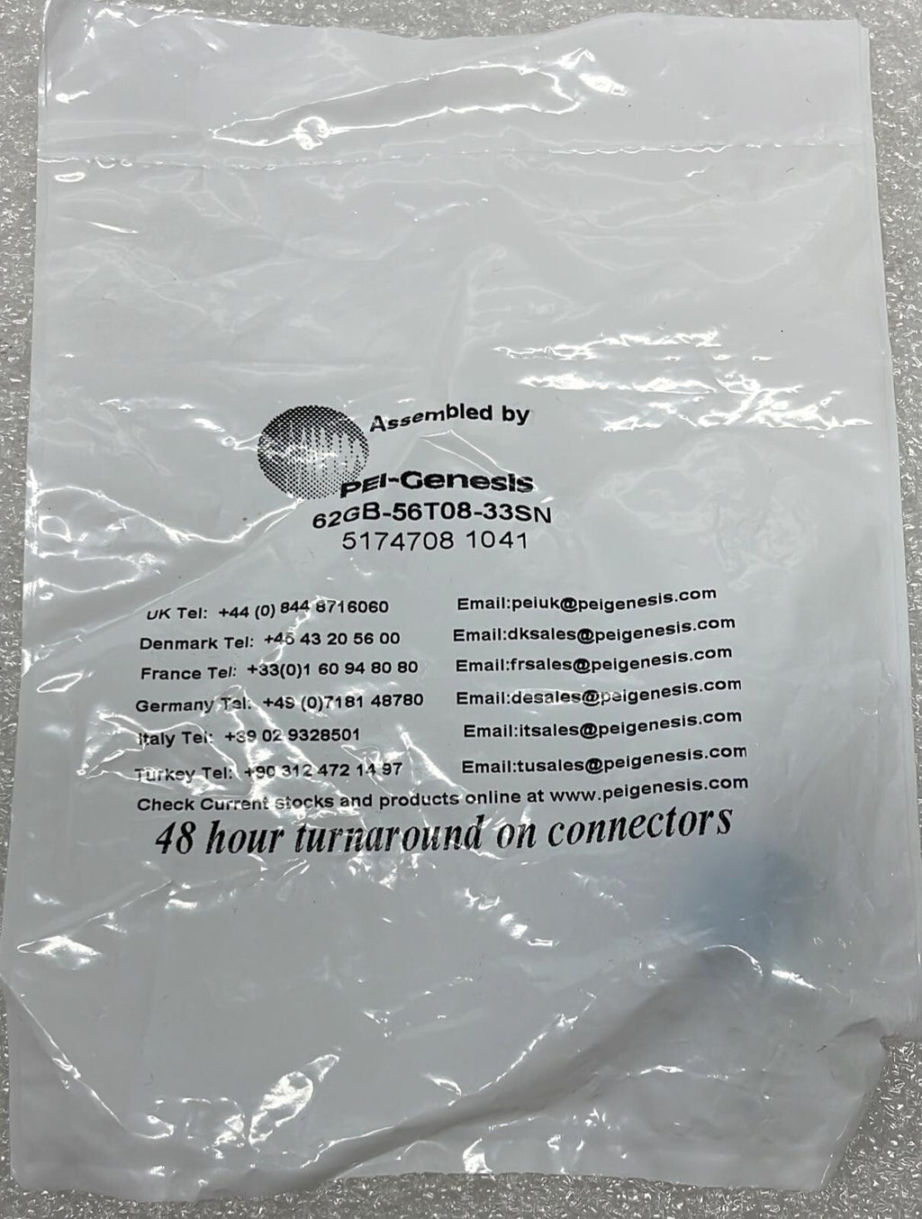 [LOT OF 13] NEW SEALED - PEI-Genesis 62GB-56T08-33SN MIL Spec Circular Connector