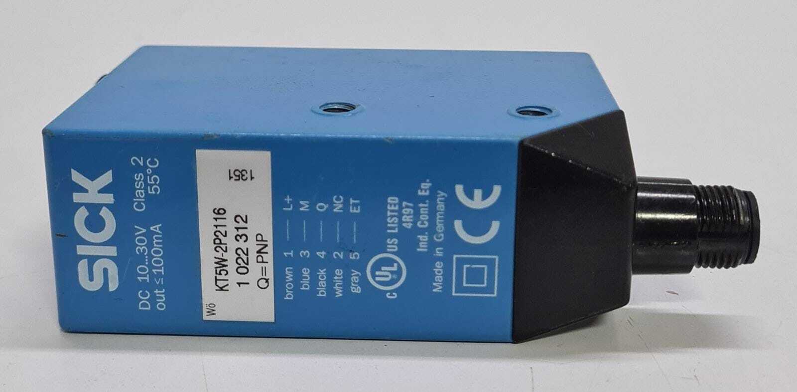 SICK KT5W-2P2116 Contrast Sensor Fiber Optic 1 022 312 Q=PNP