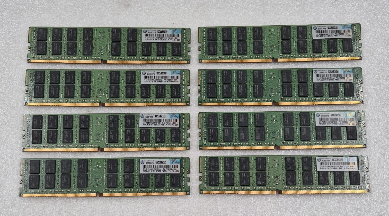 [LOT 8 PCS] Samsung 16GB 2Rx4 PC4-2133P M393A2G40DB0-CPB2Q RAM HP 752369-081
