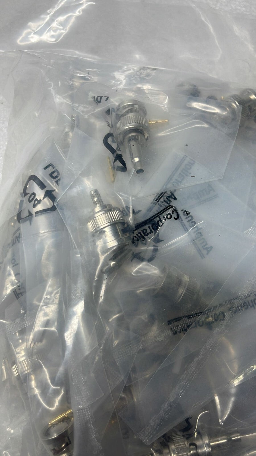 [LOT OF 100] AMPHENOL BNC CONNECTOR MALE RG316/174/188 CRIMP G11A0362EU