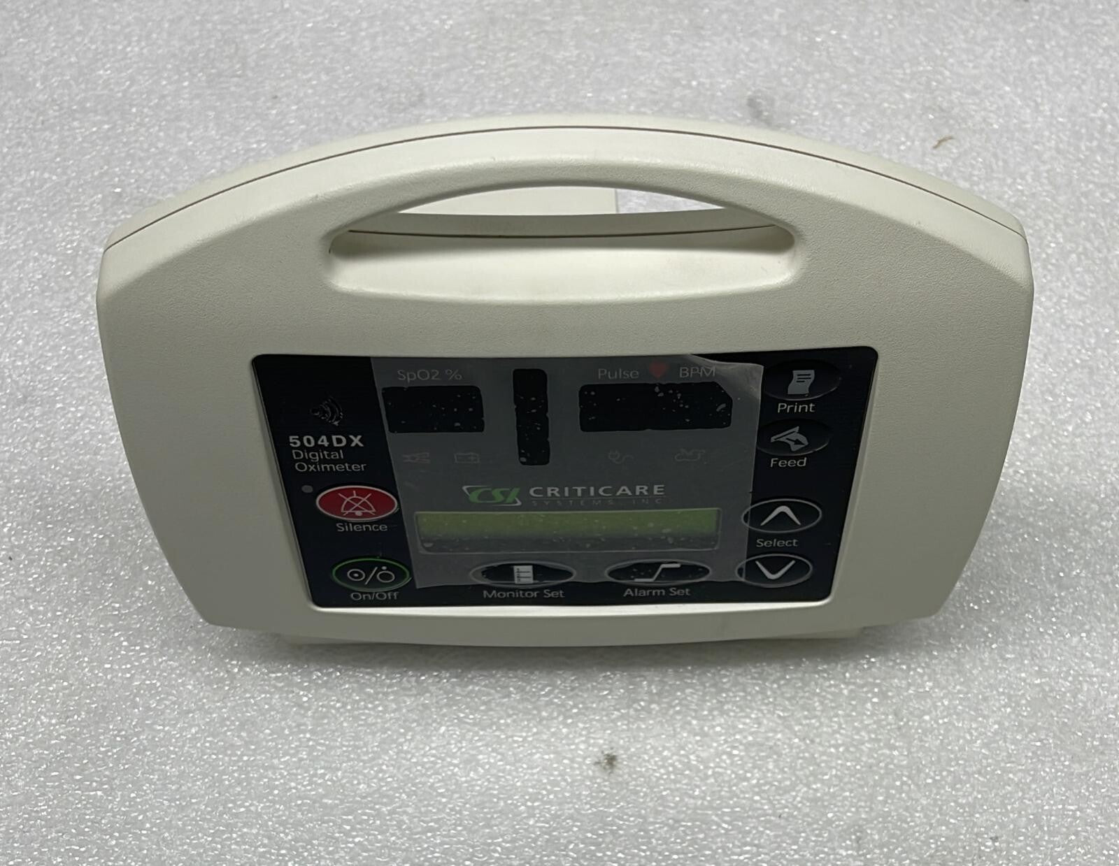 CSI Criticare Systems 504DX Digital Oximeter Monitor W/ 934-10DN Finger Sensor