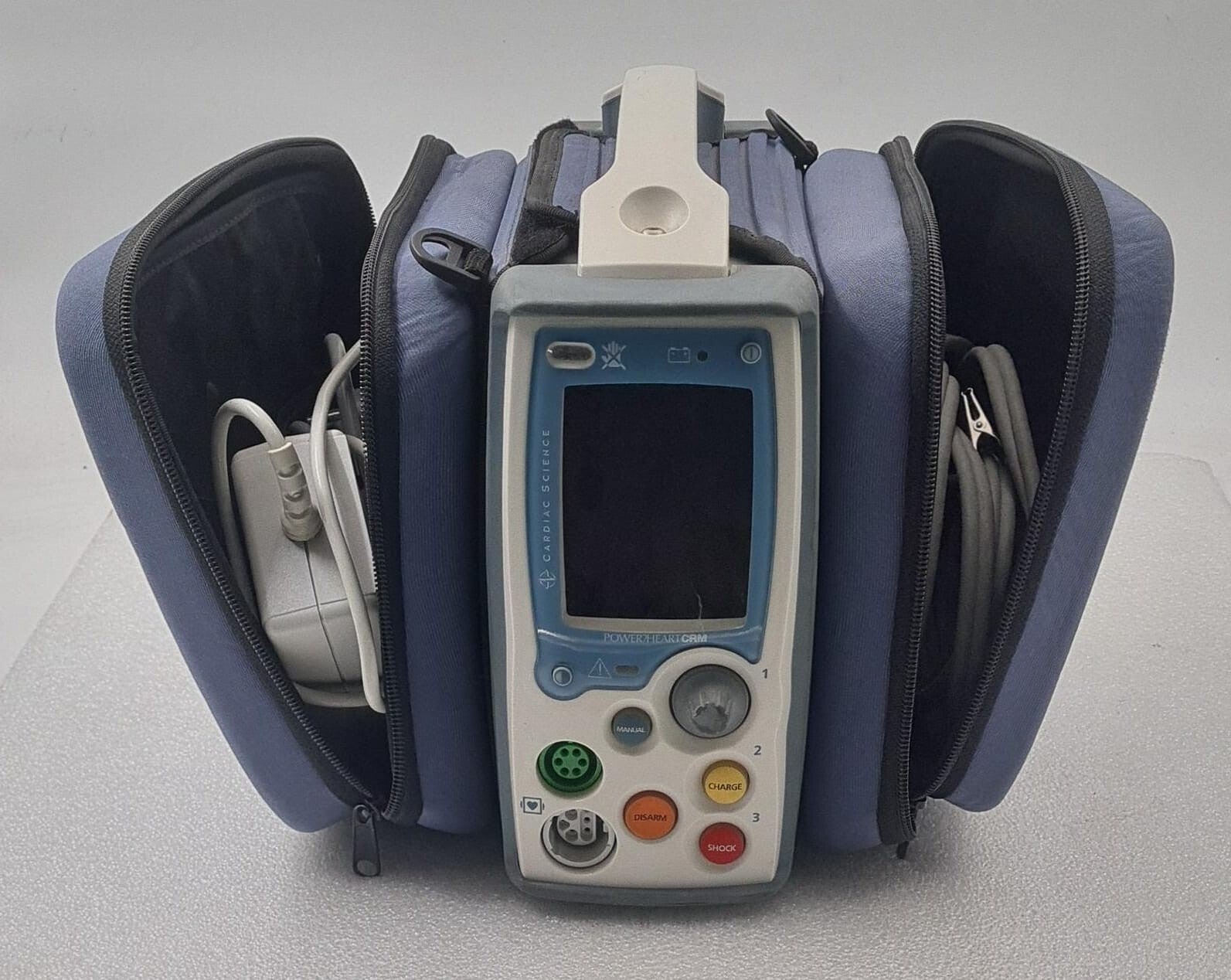 Cardiac Science PowerHeart CRM 180-2001-004 Rhythm Module Defibrillator W/ MW116 POWER W/ CASE