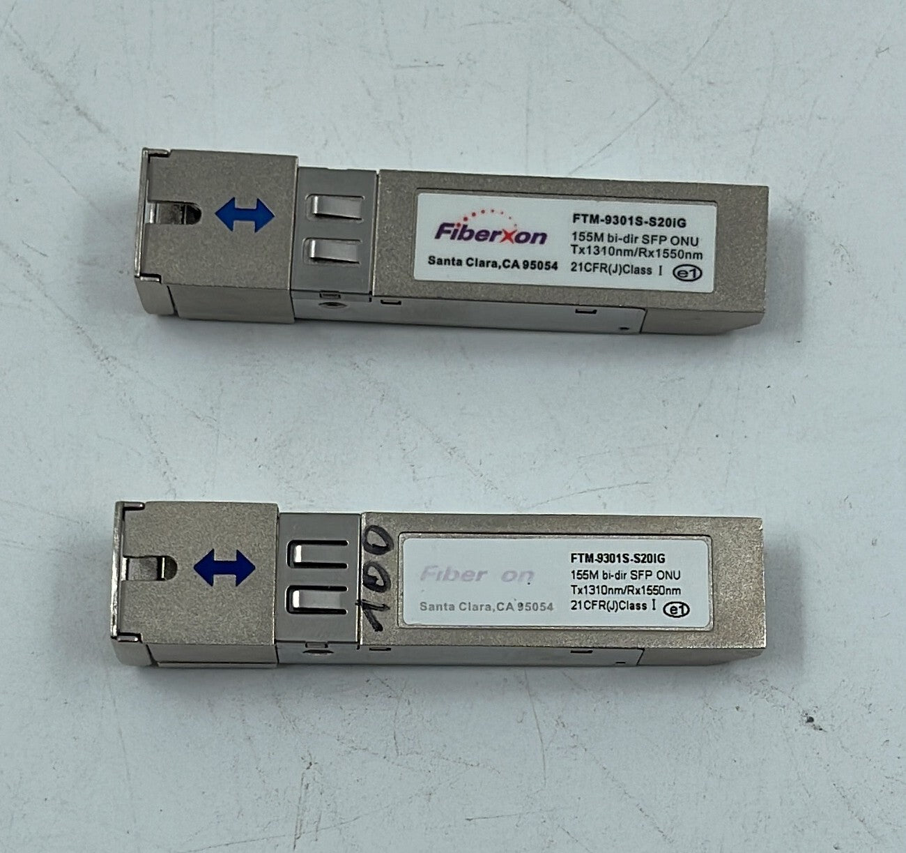 [LOT OF 2] Fiberxon FTM-9301S-S20iG 155M bi-dir SFP ONU Tx1310nm/Rx1550nm