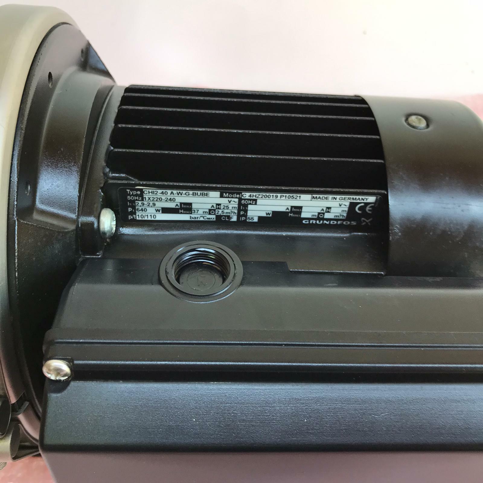Grundfos CHI2-40 A-W-G-BUBE Multipurpose SS Pump 220/240VAC C-4HZ20019 P10521