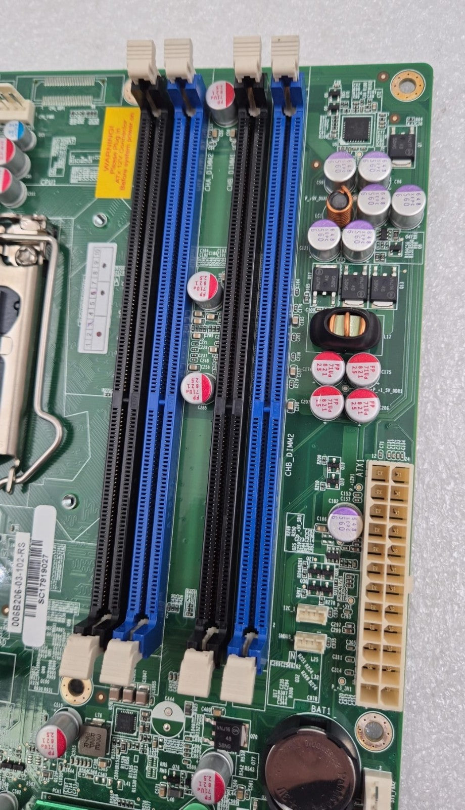 IEI IMBA-Q770-R10-EDC DDR memory slots close-up