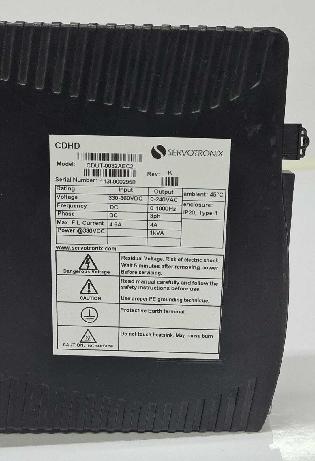 Servotronix CDHD CDUT- 0032AEC2 Servo Drive rev. K